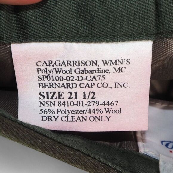 DSCP Valor Collection Marine Corps Garrison Wool Blend Cap Women's 21 1/2 - Picture 9 of 9